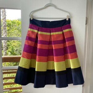 Anthropologie Moulinette Soeurs Marigot‎ Skirt, Pleated, Striped, Size 16